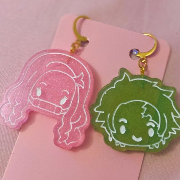 nezuko & tanjiro earrings